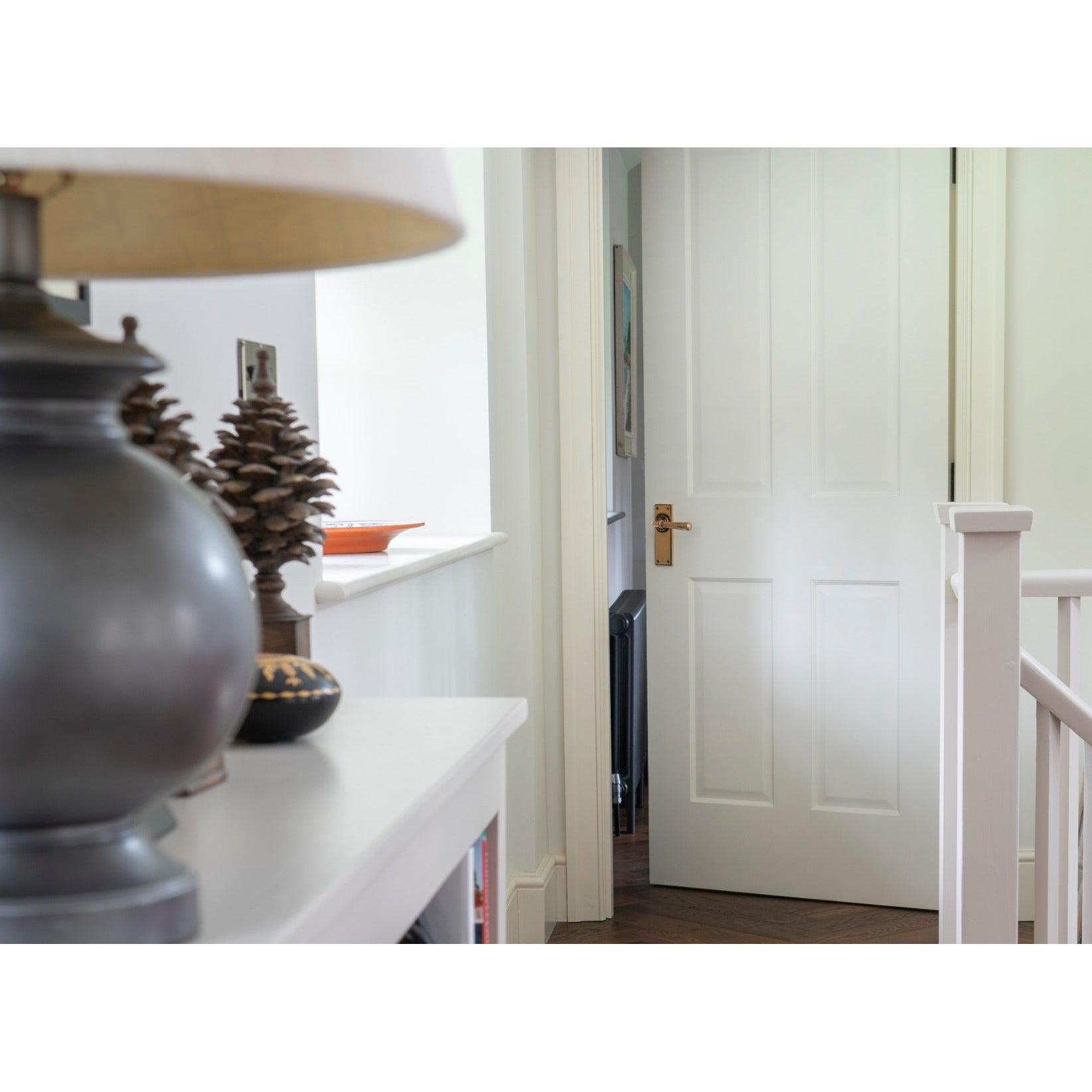 Polished Bronze Hammered Newbury Lever Latch Set | From The Anvil-Lever Latch-Yester Home