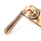 Polished Bronze Hammered Newbury Lever Lock Set | From The Anvil - Lever Lock - From The Anvil - Yester Home