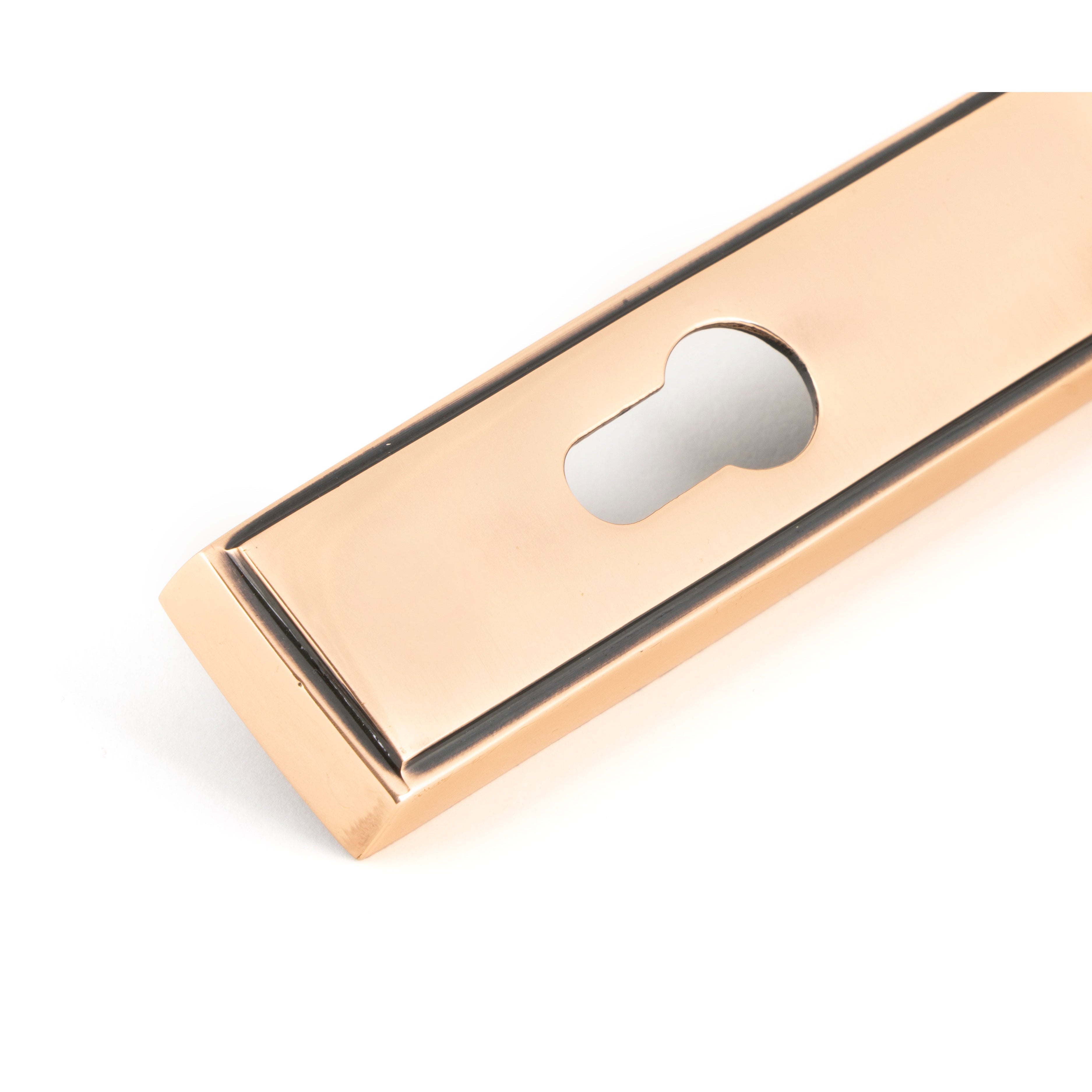 Polished Bronze Hammered Newbury Slimline Espag. Lock Set | From The Anvil-Espagnolette-Yester Home