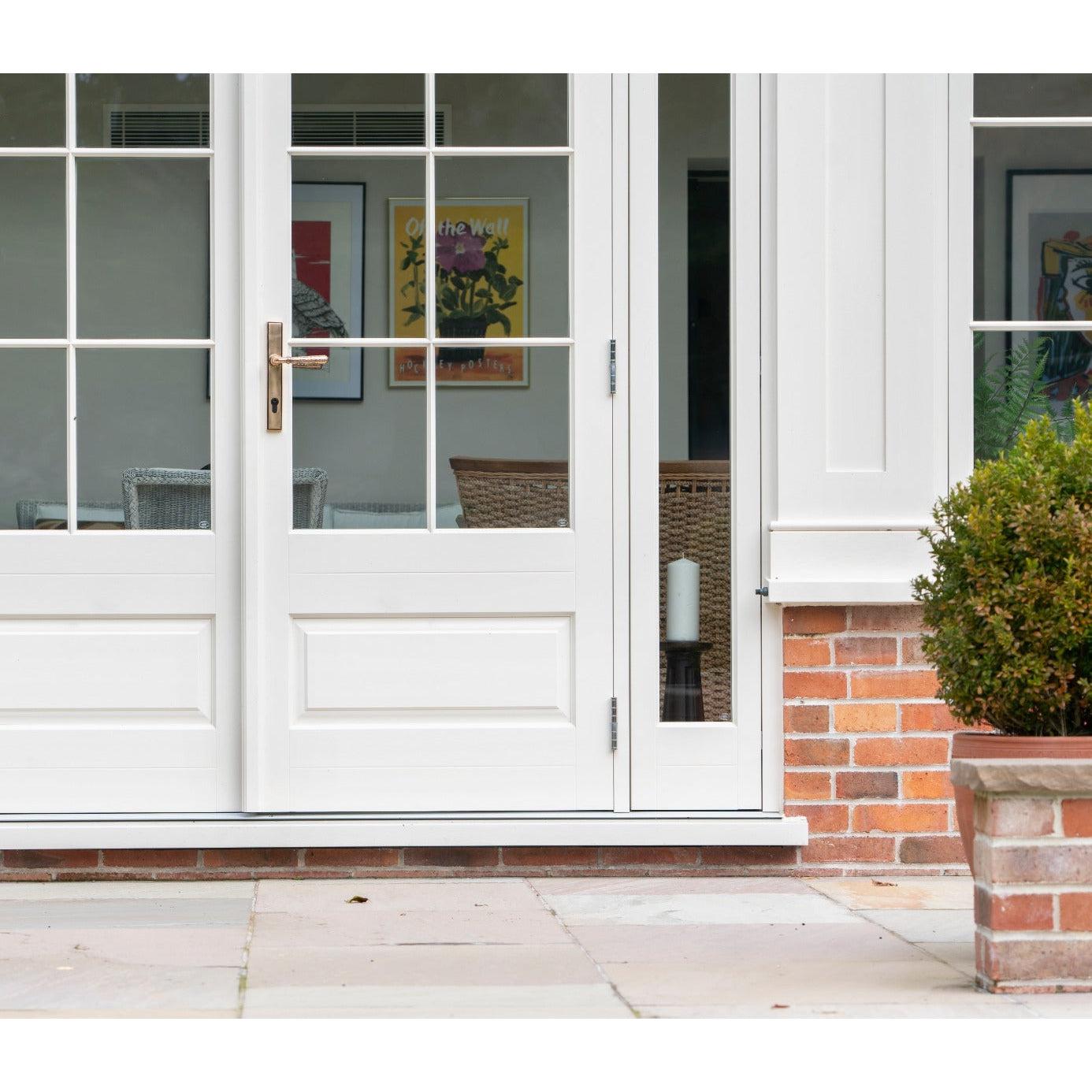Polished Bronze Hammered Newbury Slimline Espag. Lock Set | From The Anvil-Espagnolette-Yester Home
