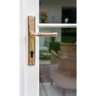 Polished Bronze Hammered Newbury Slimline Espag. Lock Set | From The Anvil-Espagnolette-Yester Home