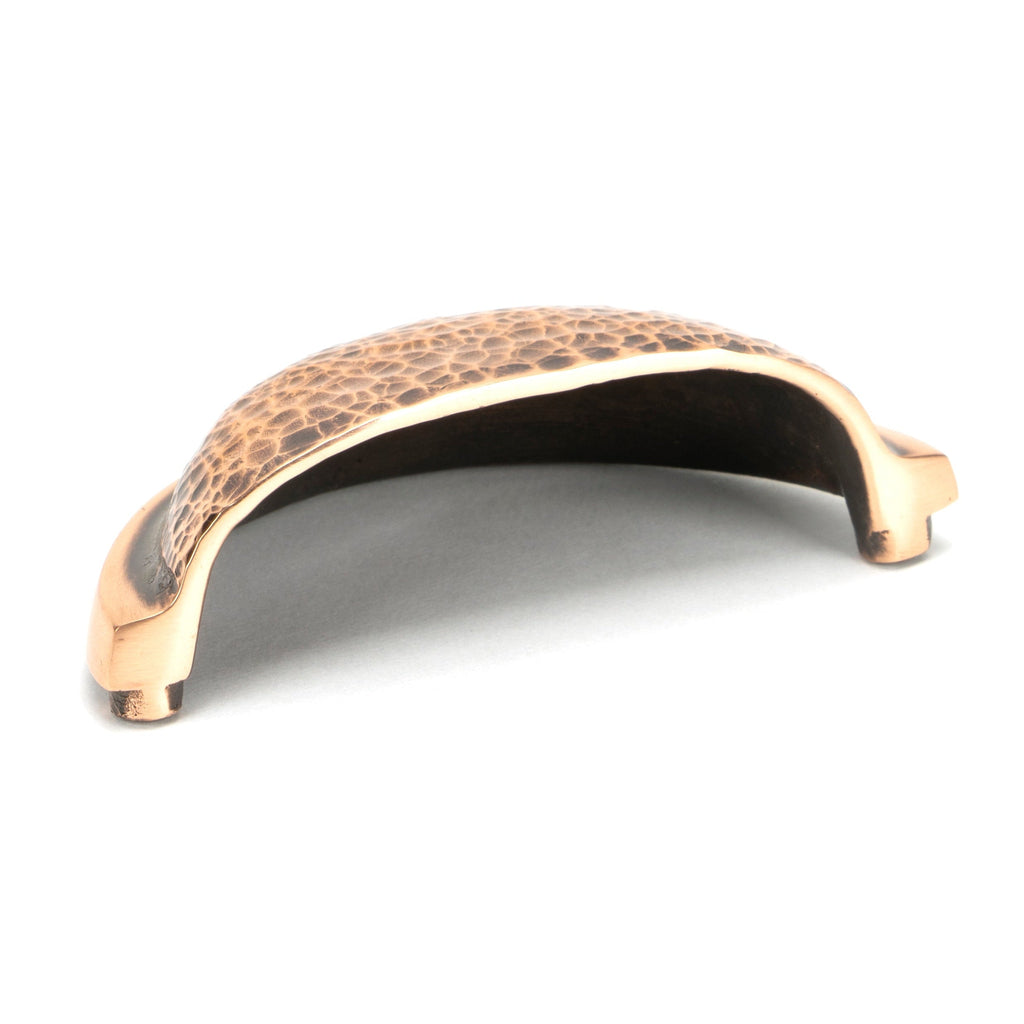 Polished Bronze Hammered Regency Concealed Drawer Pull | From The Anvil-Drawer Pulls-Yester Home