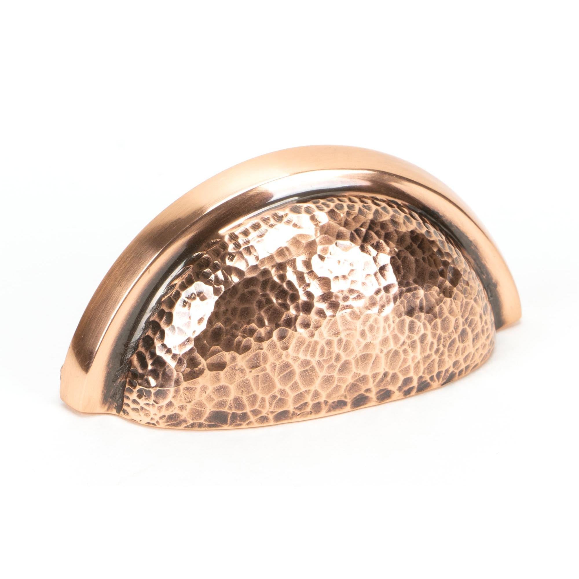 Polished Bronze Hammered Regency Concealed Drawer Pull | From The Anvil - Drawer Pulls - From The Anvil - Yester Home