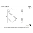 Polished Bronze Hat & Coat Hook | From The Anvil-Coat Hooks-Yester Home