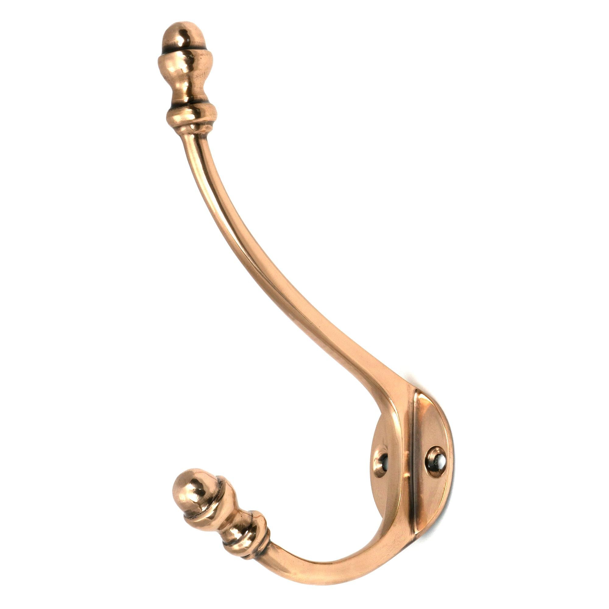 Polished Bronze Hat & Coat Hook | From The Anvil - Coat Hooks - From The Anvil - Yester Home