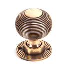 Polished Bronze Heavy Beehive Mortice/Rim Knob Set | From The Anvil - Mortice Knobs - From The Anvil - Yester Home