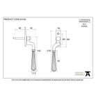 Polished Bronze Hinton Espag - LH | From The Anvil-Espag. Fasteners-Yester Home