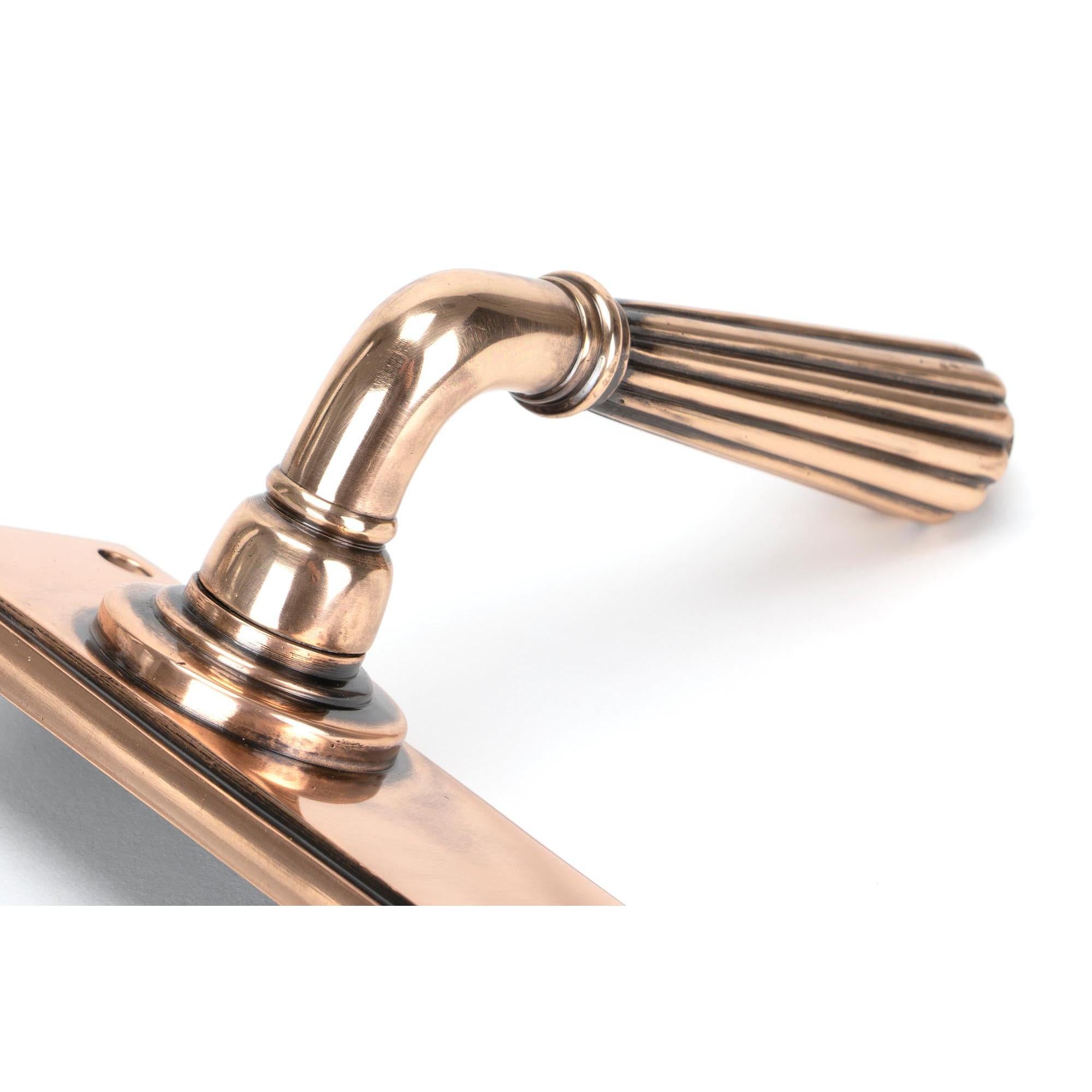 Polished Bronze Hinton Lever Euro Lock Set | From The Anvil - Lever Euro - From The Anvil - Yester Home