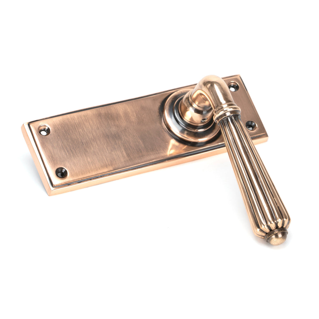 Polished Bronze Hinton Lever Latch Set | From The Anvil-Lever Latch-Yester Home