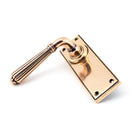Polished Bronze Hinton Lever Latch Set | From The Anvil - Lever Latch - From The Anvil - Yester Home