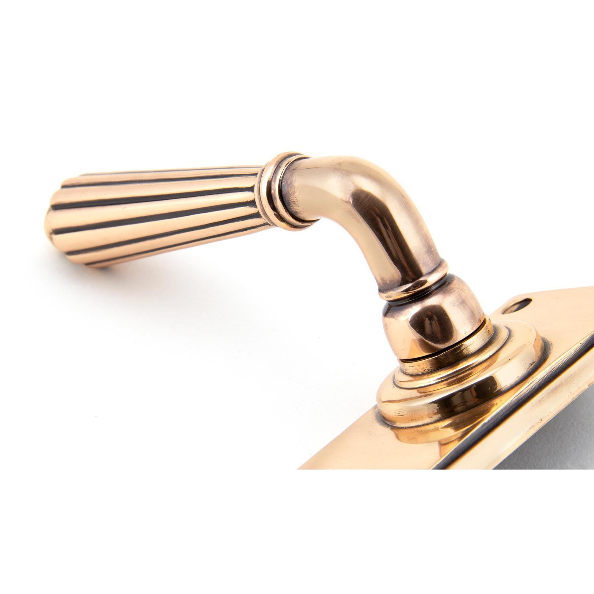 Polished Bronze Hinton Lever Latch Set | From The Anvil - Lever Latch - From The Anvil - Yester Home