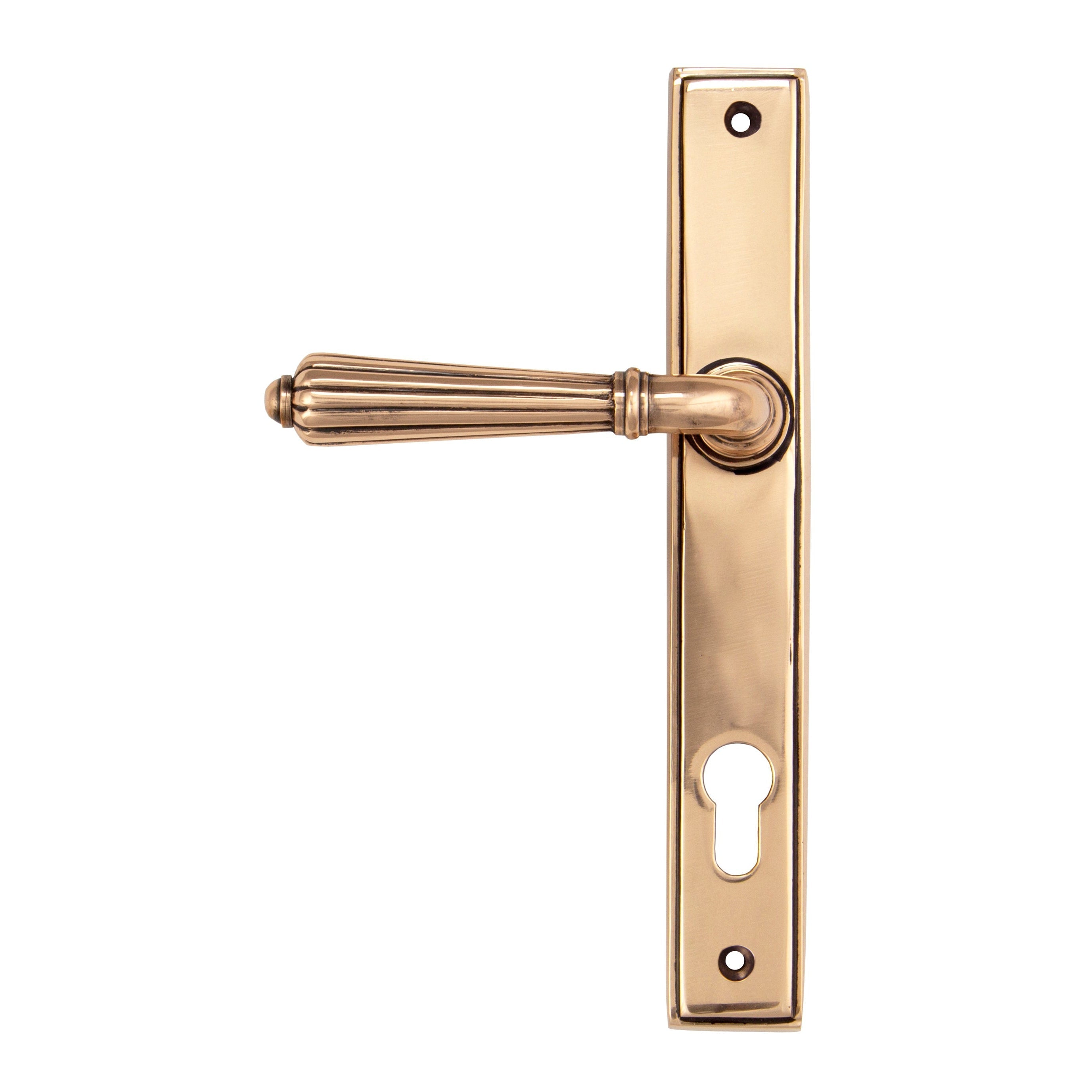 Polished Bronze Hinton Slimline Lever Espag. Lock Set | From The Anvil-Espagnolette-Yester Home