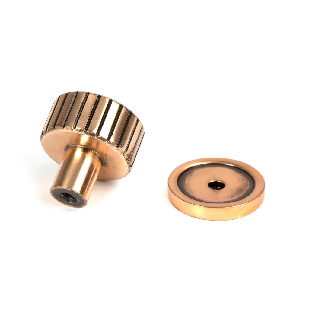 Polished Bronze Judd Cabinet Knob - 25mm (Plain) | From The Anvil-Cabinet Knobs-Yester Home