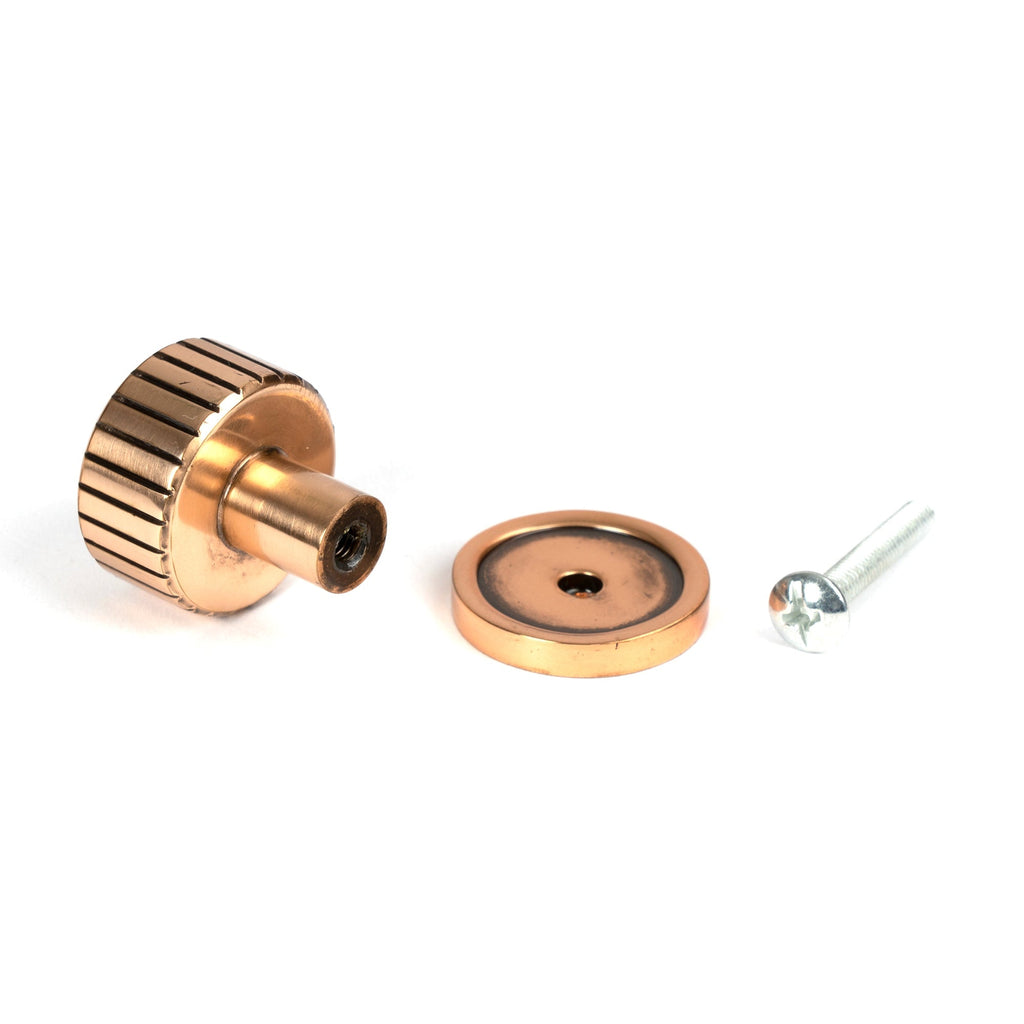 Polished Bronze Judd Cabinet Knob - 25mm (Plain) | From The Anvil-Cabinet Knobs-Yester Home