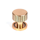 Polished Bronze Judd Cabinet Knob - 25mm (Plain) | From The Anvil-Cabinet Knobs-Yester Home
