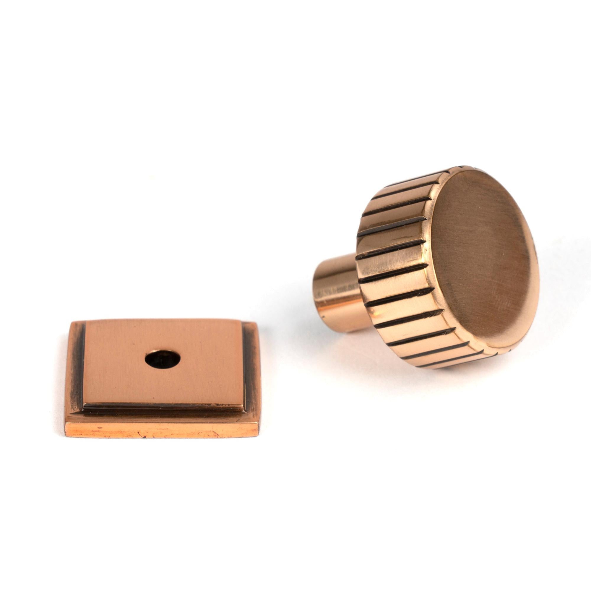 Polished Bronze Judd Cabinet Knob - 25mm (Square) | From The Anvil - Cabinet Knobs - From The Anvil - Yester Home