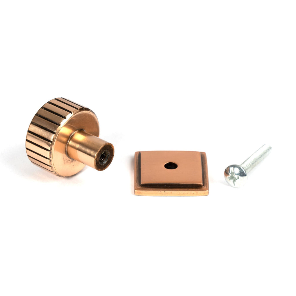 Polished Bronze Judd Cabinet Knob - 25mm (Square) | From The Anvil-Cabinet Knobs-Yester Home