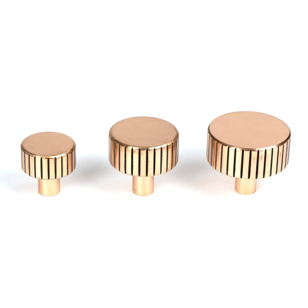 Polished Bronze Judd Cabinet Knob - 32mm (No rose) | From The Anvil-Cabinet Knobs-Yester Home