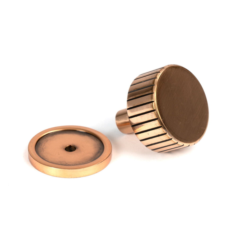 Polished Bronze Judd Cabinet Knob - 32mm (Plain) | From The Anvil-Cabinet Knobs-Yester Home