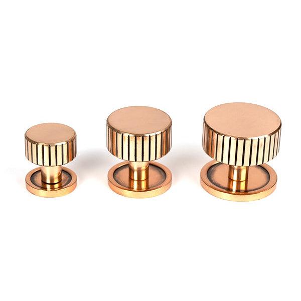 Polished Bronze Judd Cabinet Knob - 32mm (Plain) | From The Anvil-Cabinet Knobs-Yester Home