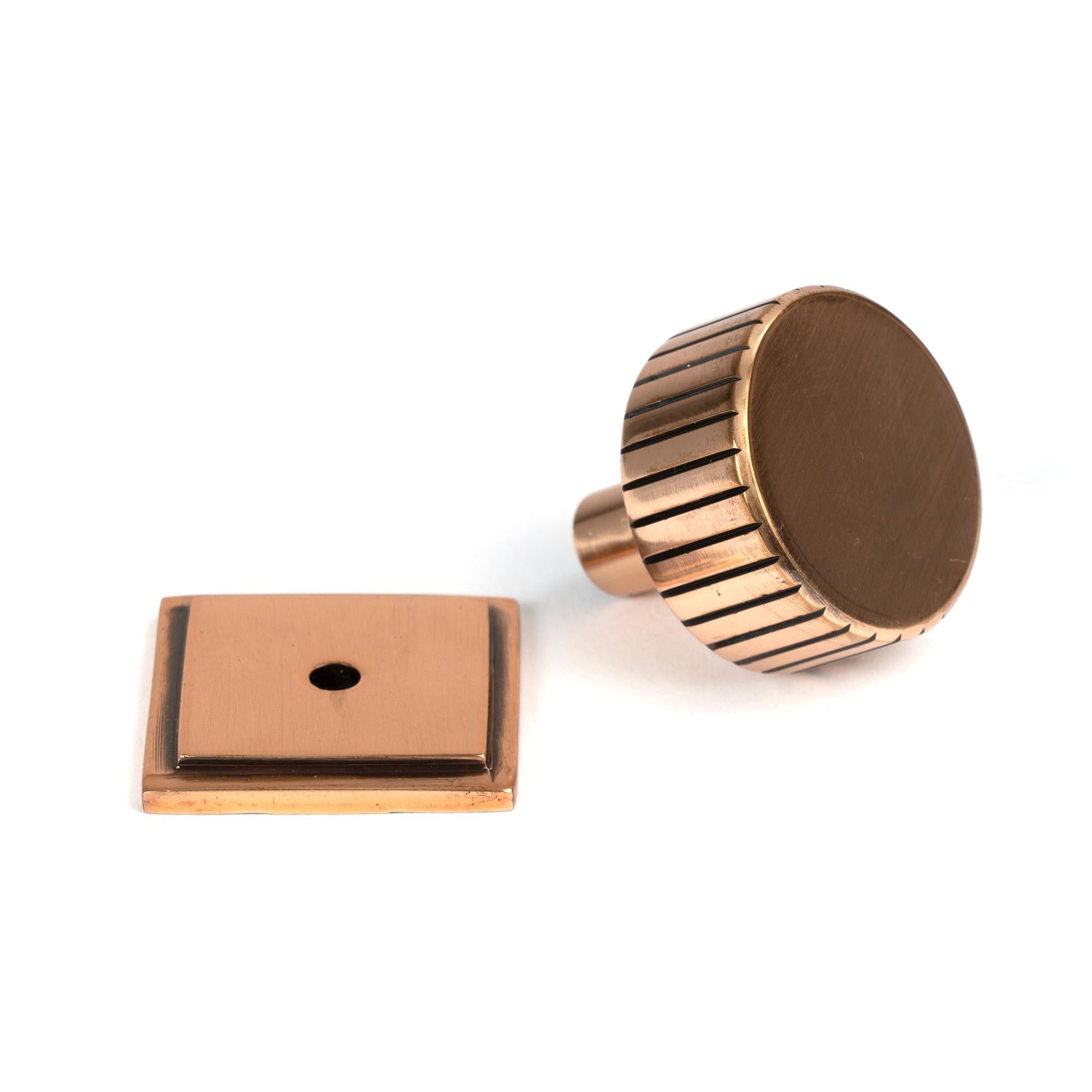 Polished Bronze Judd Cabinet Knob - 32mm (Square) | From The Anvil - Cabinet Knobs - From The Anvil - Yester Home