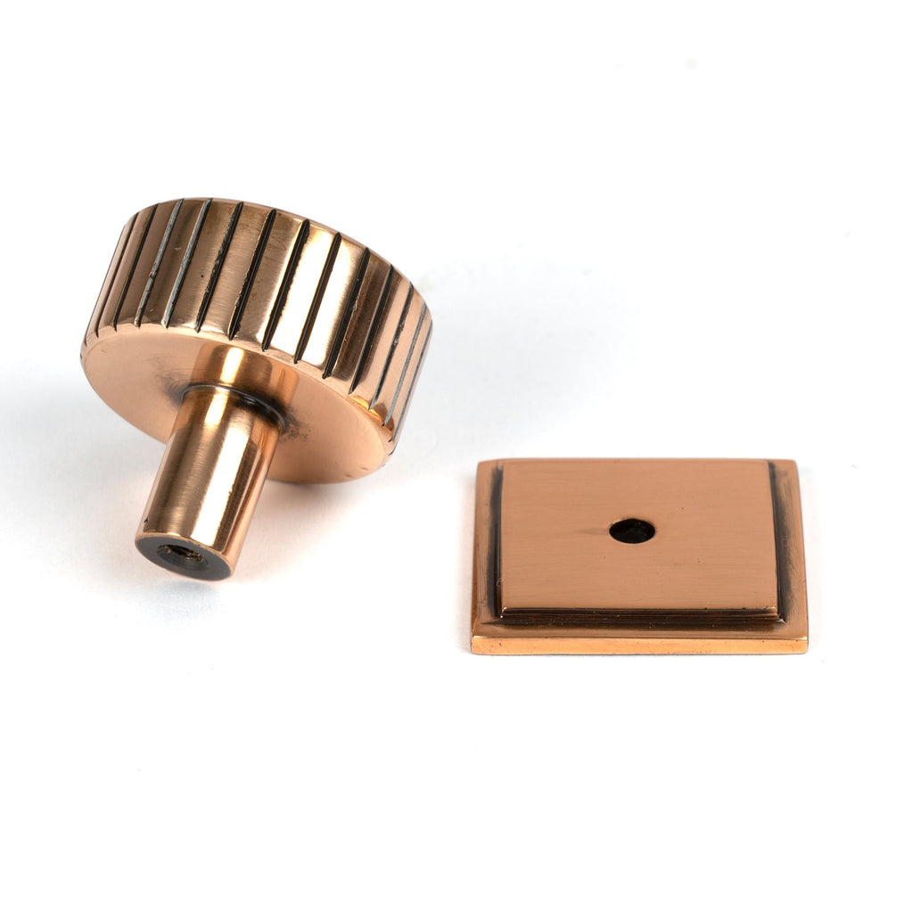 Polished Bronze Judd Cabinet Knob - 32mm (Square) | From The Anvil-Cabinet Knobs-Yester Home