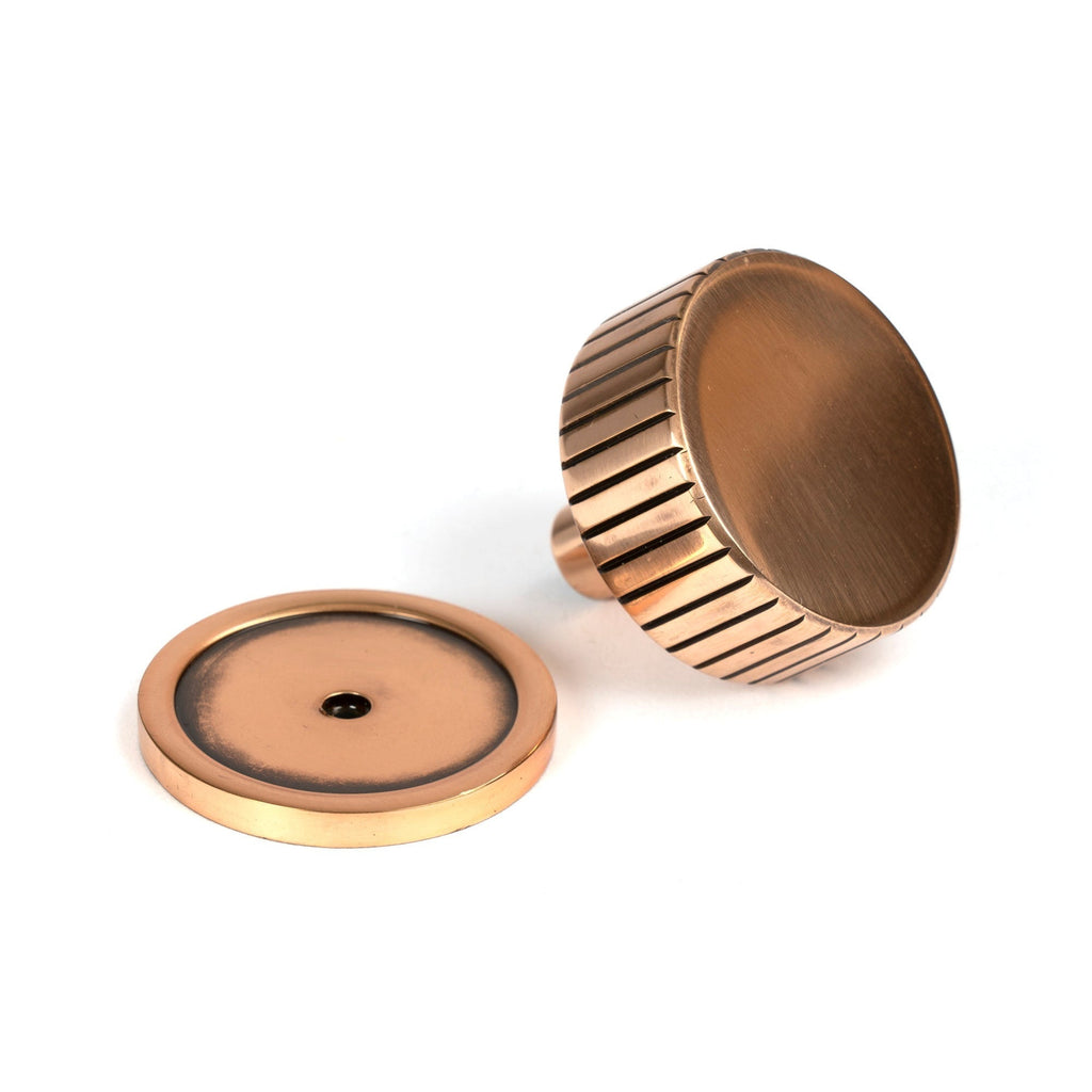 Polished Bronze Judd Cabinet Knob - 38mm (Plain) | From The Anvil-Cabinet Knobs-Yester Home