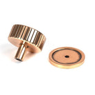 Polished Bronze Judd Cabinet Knob - 38mm (Plain) | From The Anvil-Cabinet Knobs-Yester Home