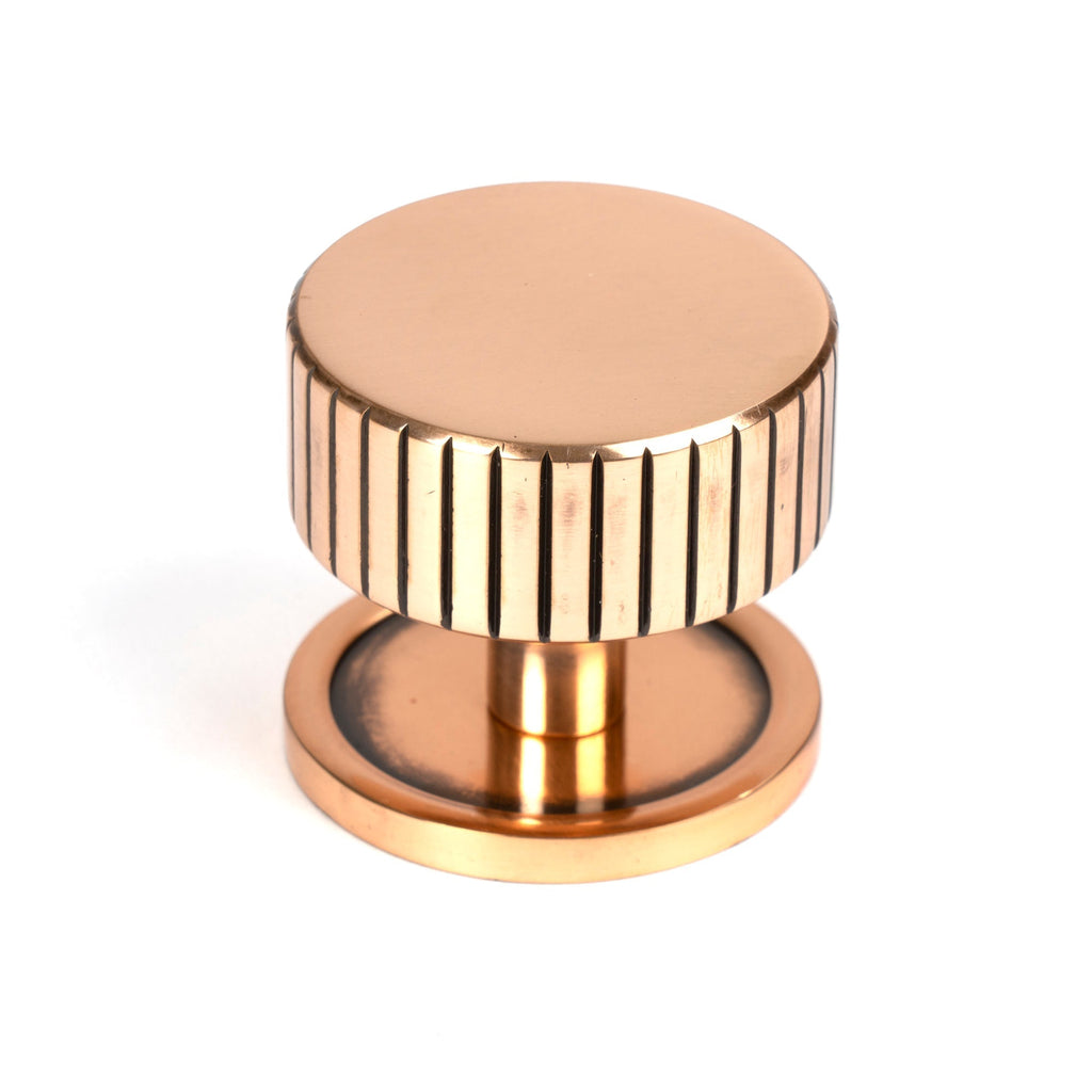 Polished Bronze Judd Cabinet Knob - 38mm (Plain) | From The Anvil-Cabinet Knobs-Yester Home
