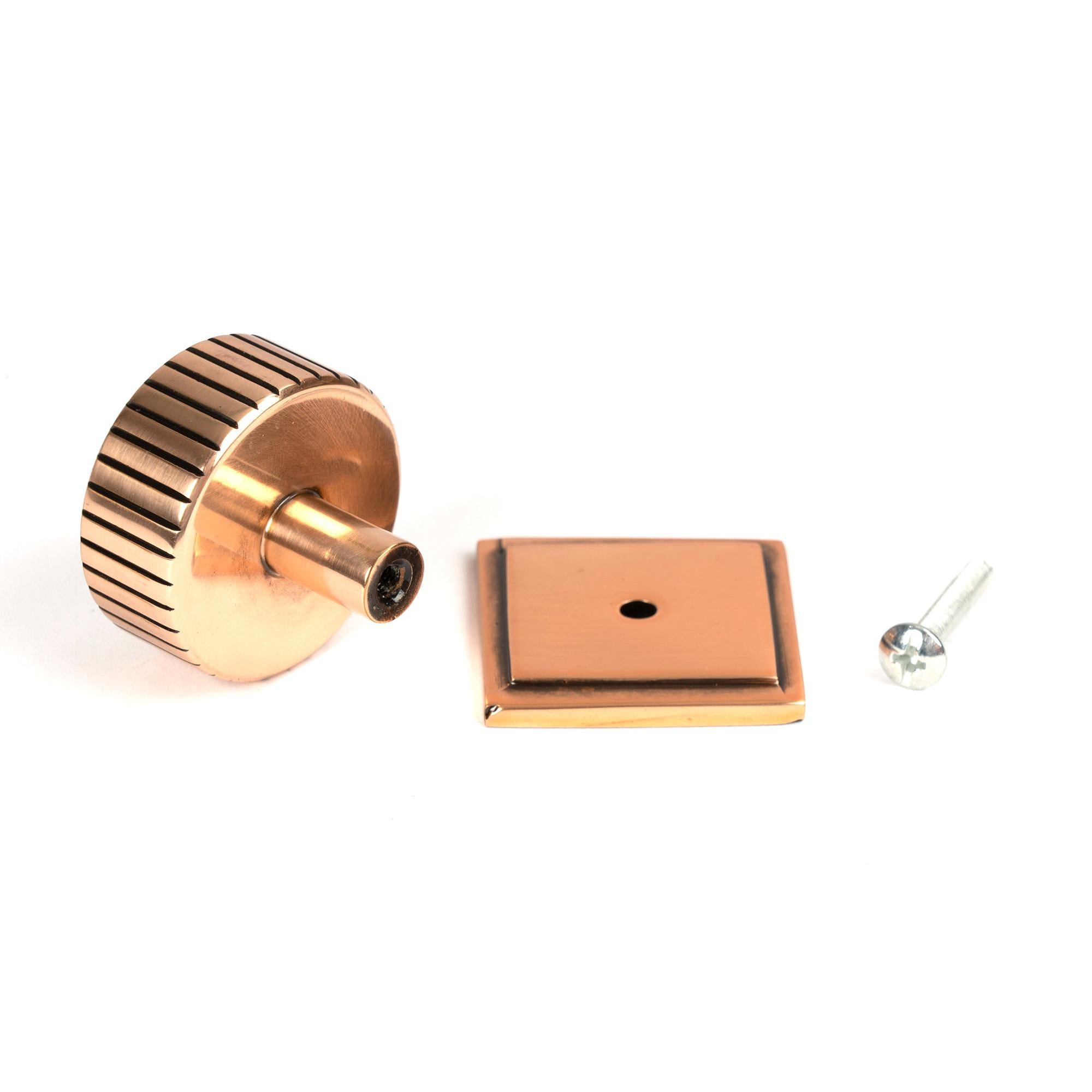Polished Bronze Judd Cabinet Knob - 38mm (Square) | From The Anvil - Cabinet Knobs - From The Anvil - Yester Home