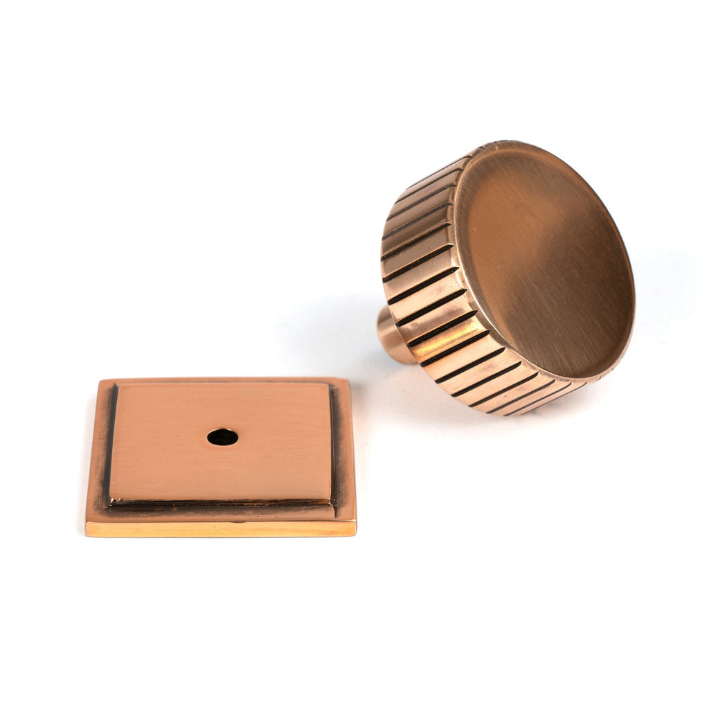 Polished Bronze Judd Cabinet Knob - 38mm (Square) | From The Anvil-Cabinet Knobs-Yester Home