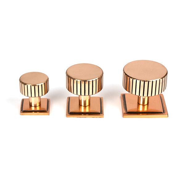 Polished Bronze Judd Cabinet Knob - 38mm (Square) | From The Anvil-Cabinet Knobs-Yester Home