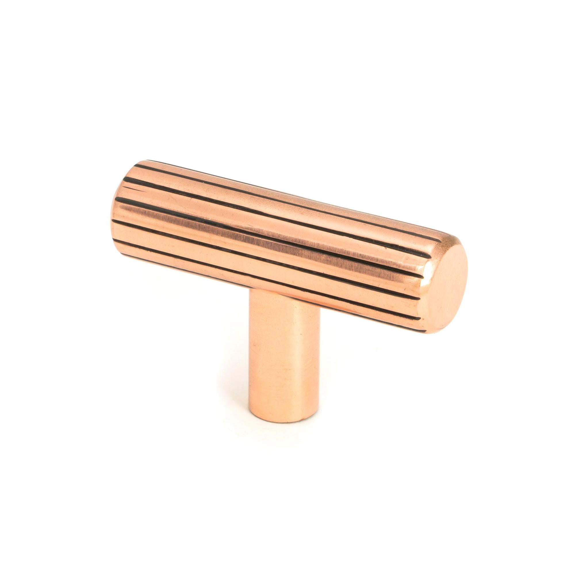 Polished Bronze Judd T-Bar | From The Anvil - Cabinet Knobs - From The Anvil - Yester Home