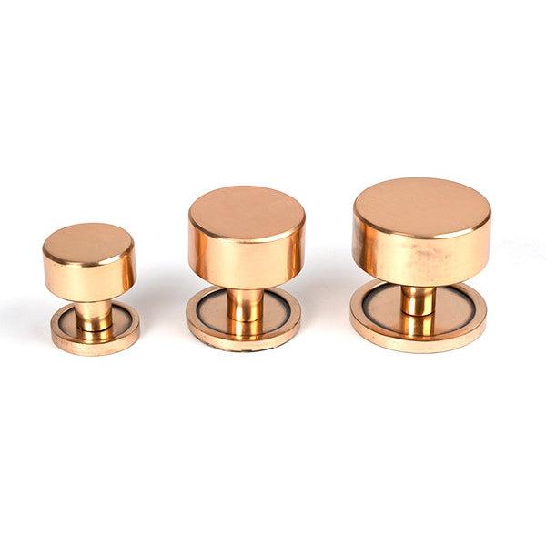 Polished Bronze Kelso Cabinet Knob - 25mm (Plain) | From The Anvil-Cabinet Knobs-Yester Home