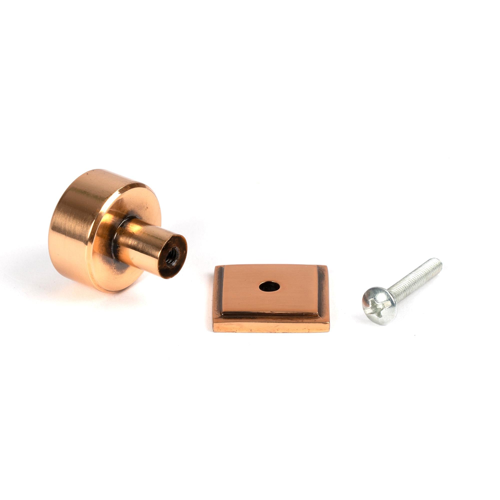 Polished Bronze Kelso Cabinet Knob - 25mm (Square) | From The Anvil - Cabinet Knobs - From The Anvil - Yester Home