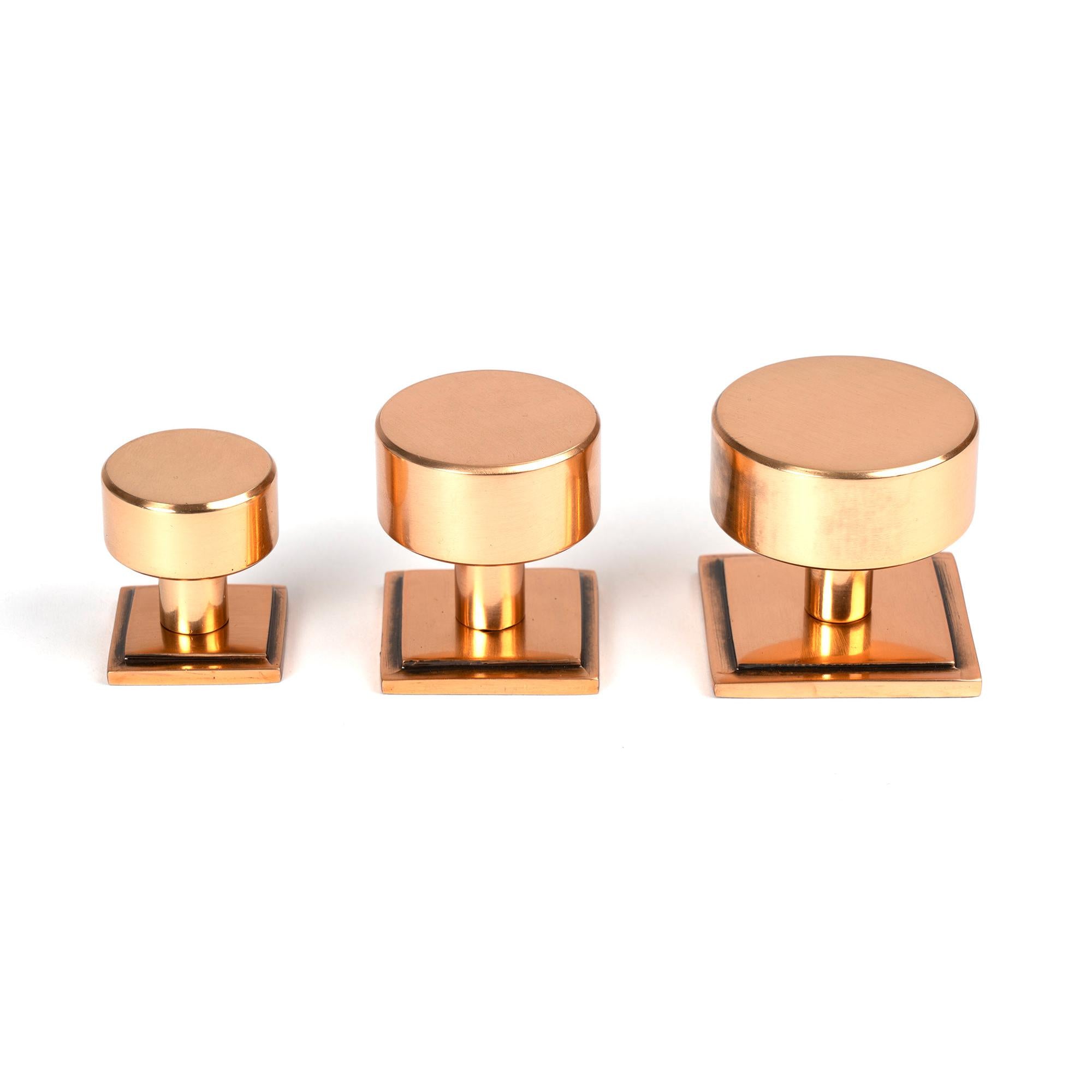 Polished Bronze Kelso Cabinet Knob - 38mm (Square) | From The Anvil - Cabinet Knobs - From The Anvil - Yester Home