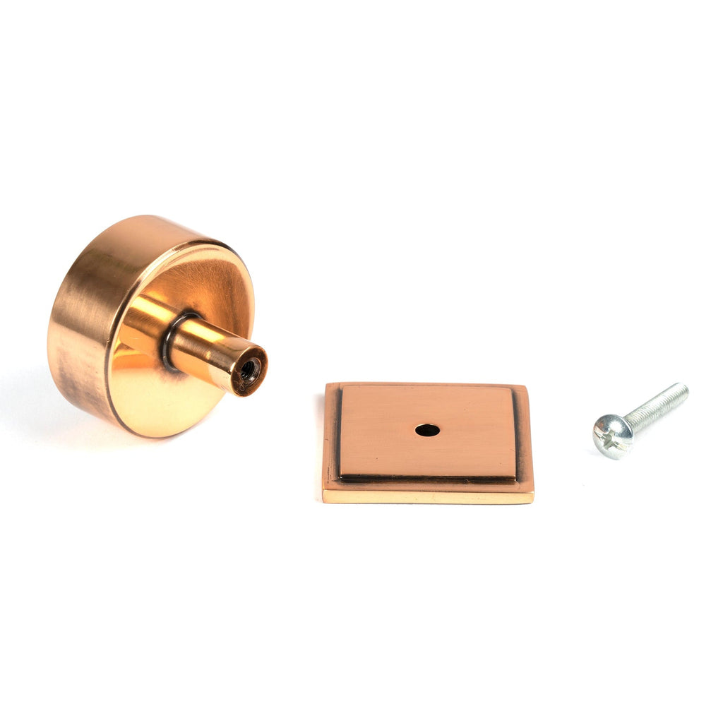 Polished Bronze Kelso Cabinet Knob - 38mm (Square) | From The Anvil-Cabinet Knobs-Yester Home