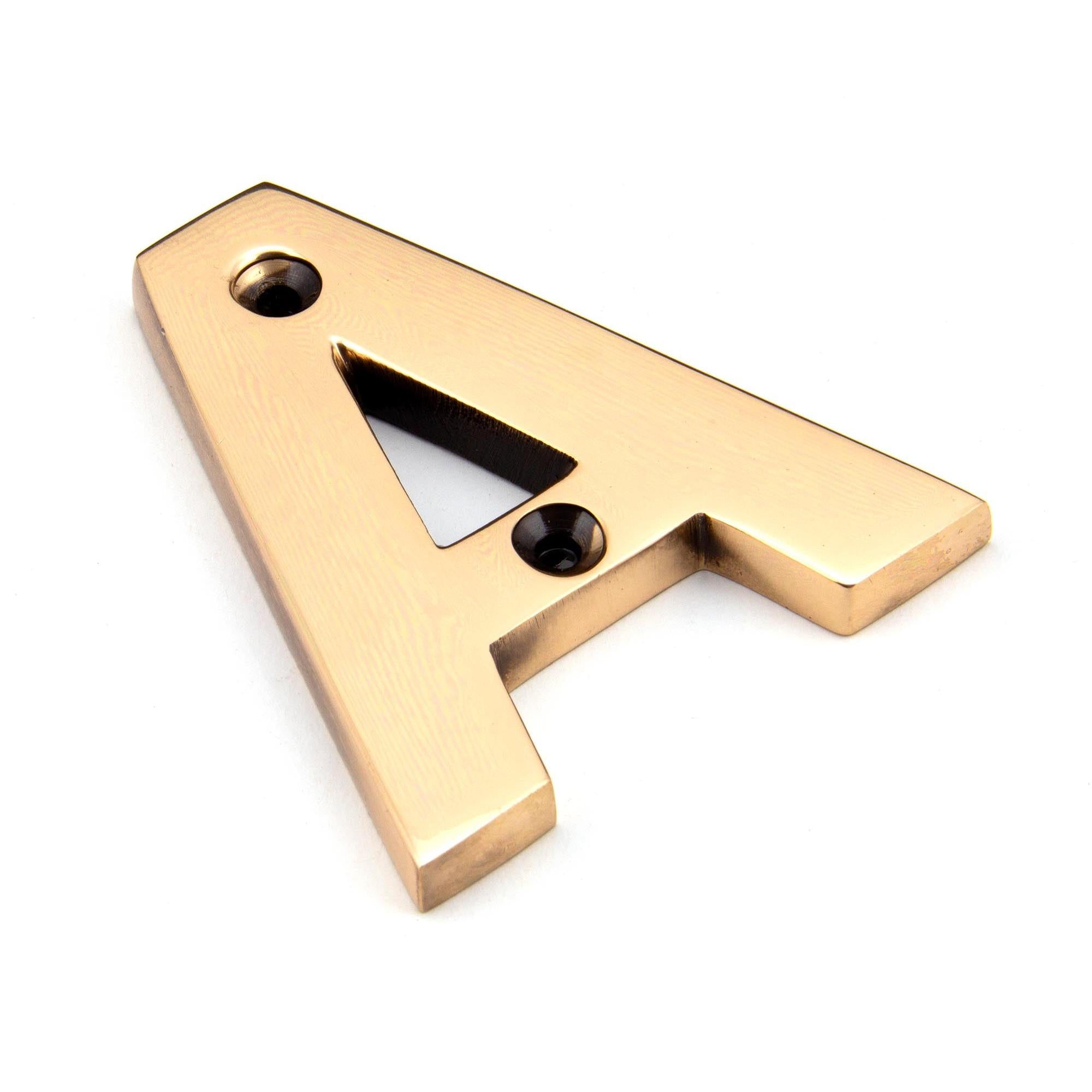 Polished Bronze Letter A | From The Anvil - Letters - From The Anvil - Yester Home