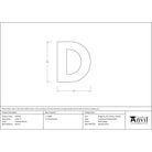 Polished Bronze Letter D | From The Anvil - Letters - From The Anvil - Yester Home