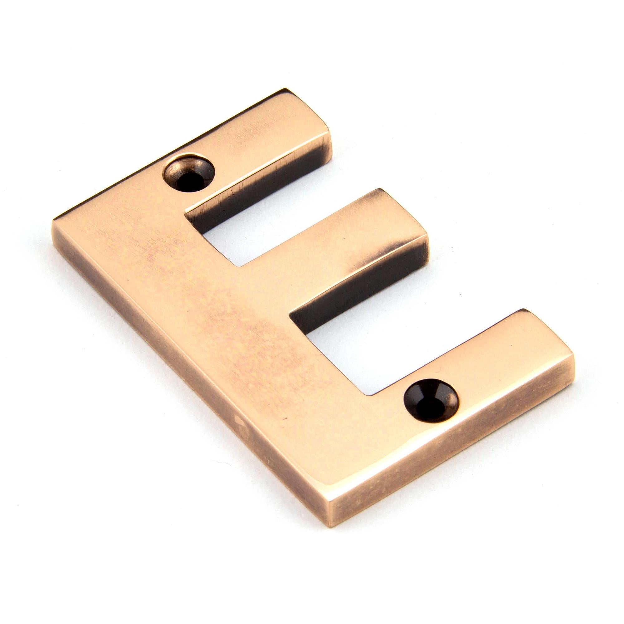 Polished Bronze Letter E | From The Anvil - Letters - From The Anvil - Yester Home