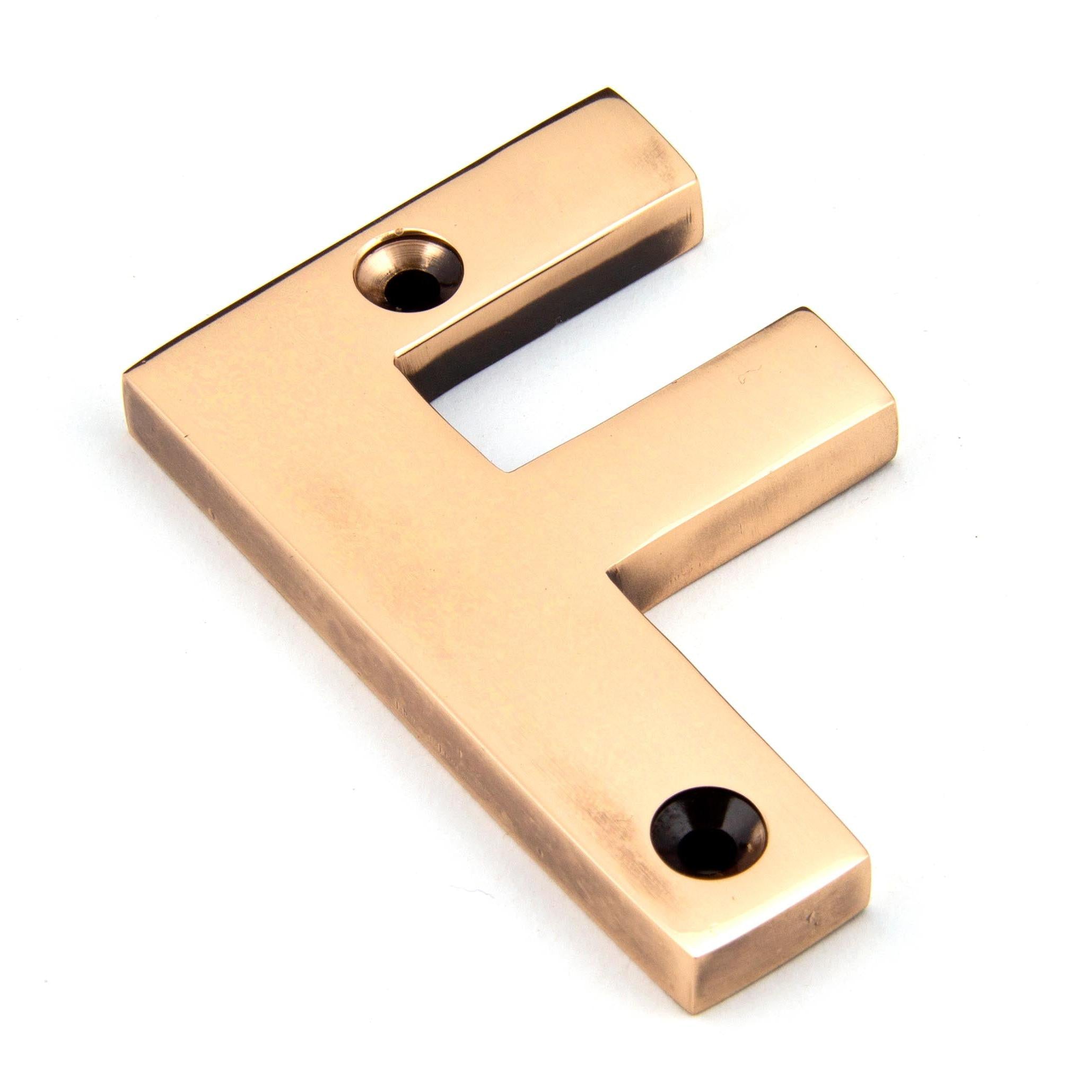 Polished Bronze Letter F | From The Anvil - Letters - From The Anvil - Yester Home