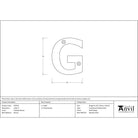 Polished Bronze Letter G | From The Anvil - Letters - From The Anvil - Yester Home