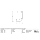 Polished Bronze Letter J | From The Anvil - Letters - From The Anvil - Yester Home