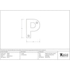 Polished Bronze Letter P | From The Anvil - Letters - From The Anvil - Yester Home