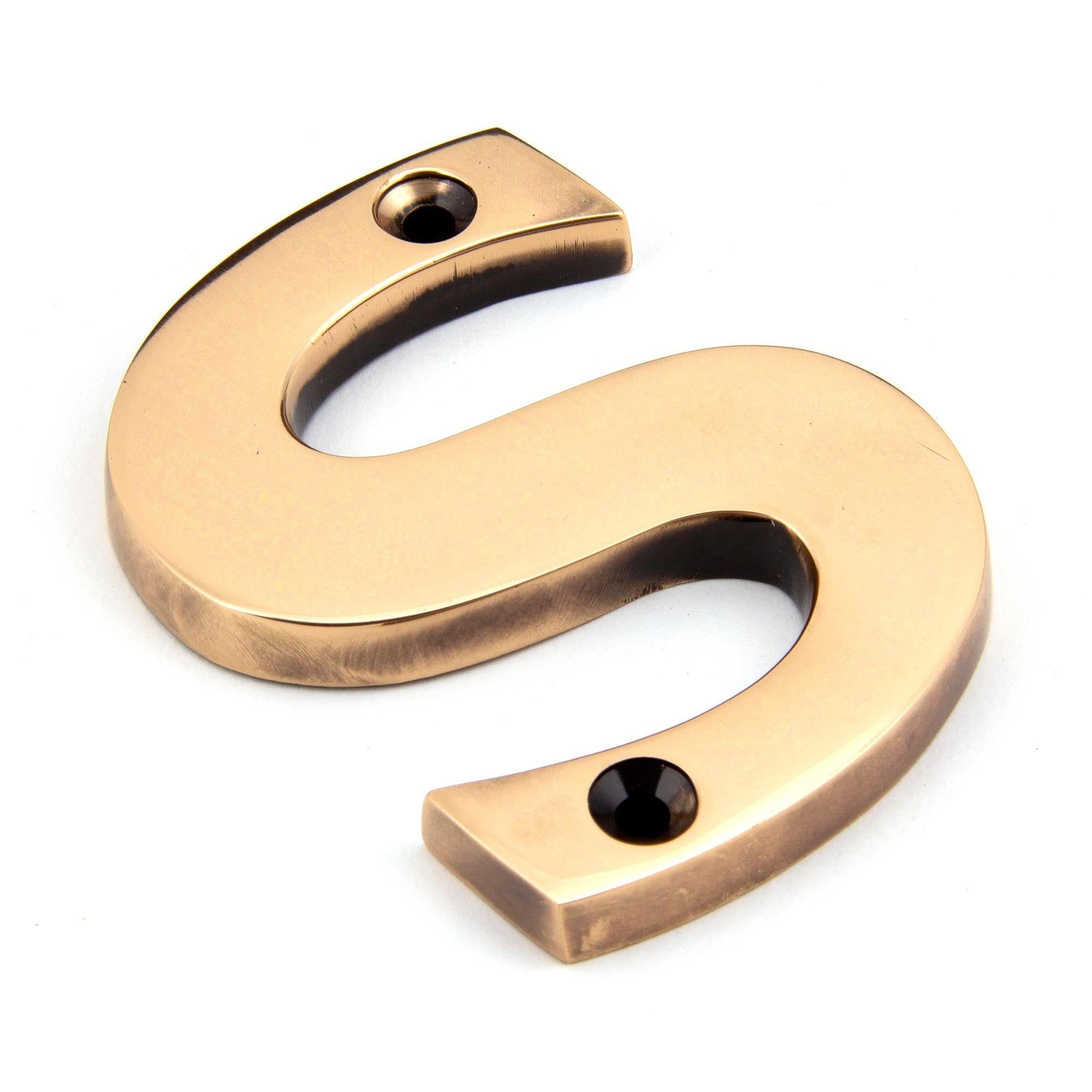 Polished Bronze Letter S | From The Anvil - Letters - From The Anvil - Yester Home