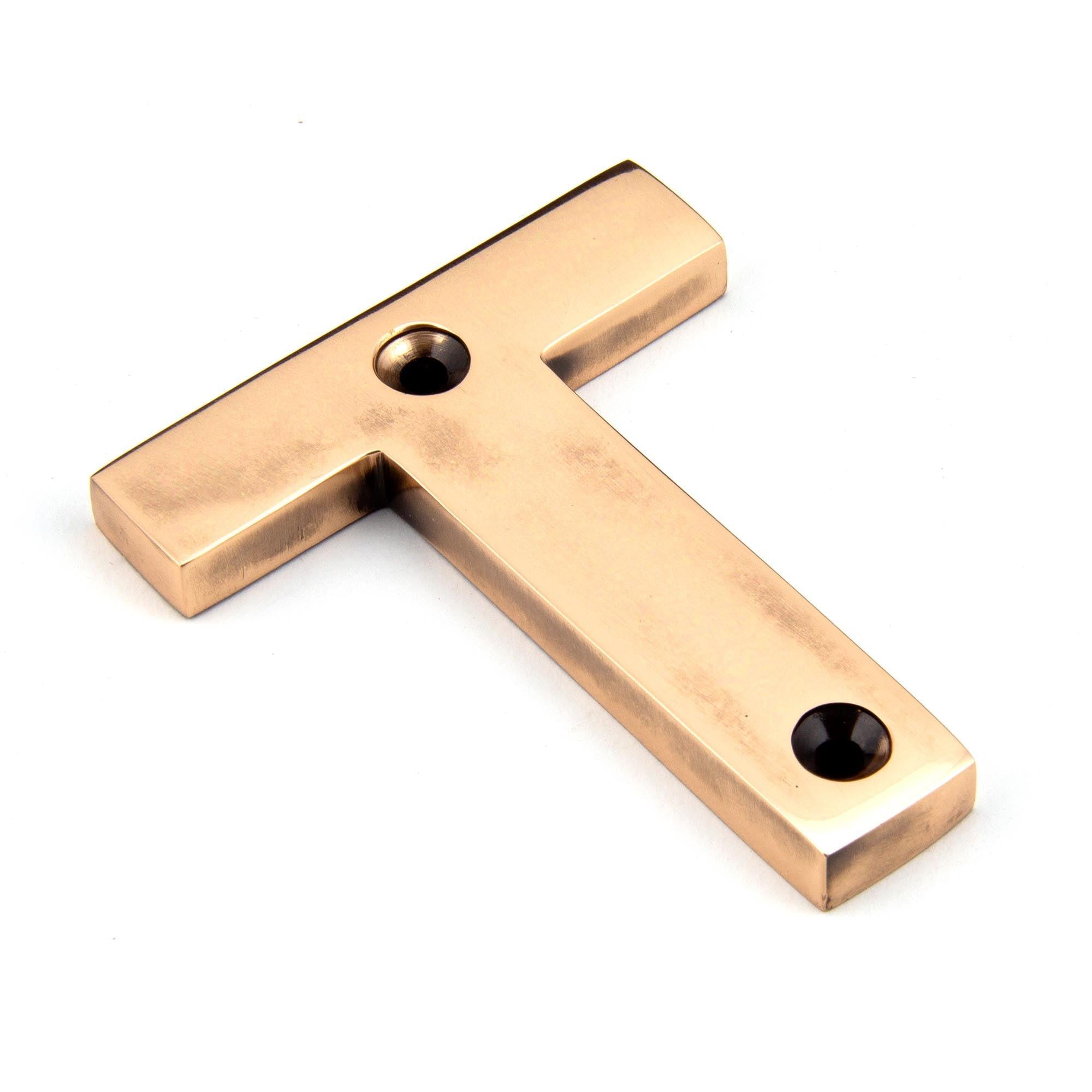 Polished Bronze Letter T | From The Anvil - Letters - From The Anvil - Yester Home