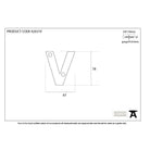 Polished Bronze Letter V | From The Anvil-Letters-Yester Home