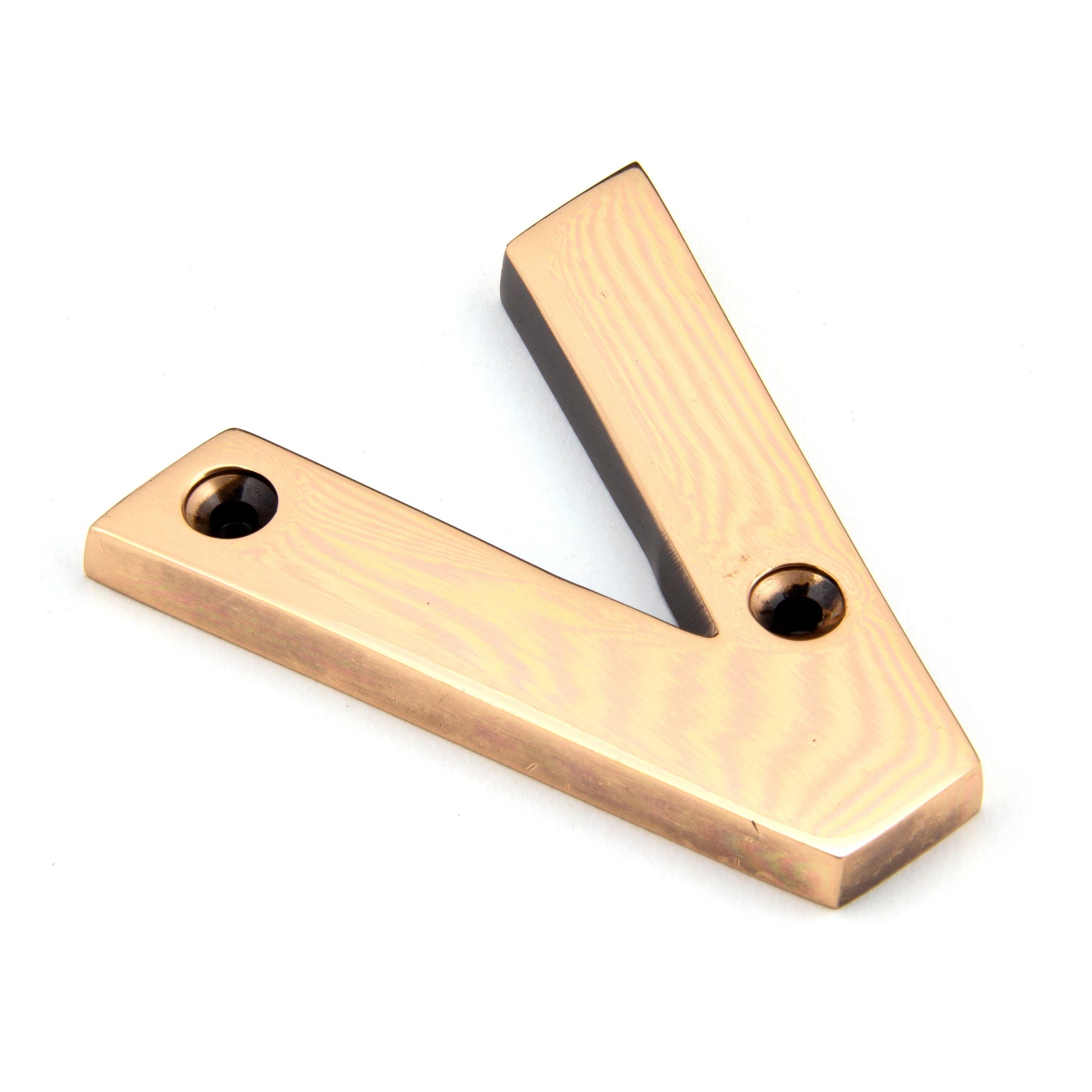 Polished Bronze Letter V | From The Anvil-Letters-Yester Home