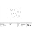 Polished Bronze Letter W | From The Anvil - Letters - From The Anvil - Yester Home