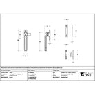 Polished Bronze Locking Art Deco Fastener - LH - Locking Fasteners - From The Anvil - Yester Home